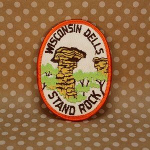 True Vintage New Without Tag Wisconsin Dells Stand Rock Iron On Patch